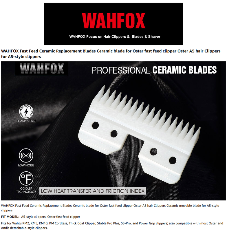 Pieces Ceramic Blades for Oster Fast Feed Clipper, A5 Replacement Blades