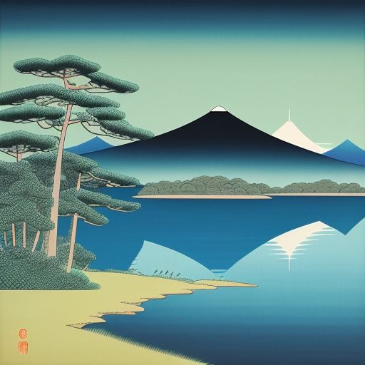 Painting-of-a-lake-with-trees-11