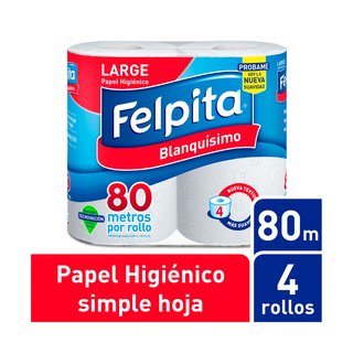 4031 | Papel Higienico Felpita 4 U X 80 Mts