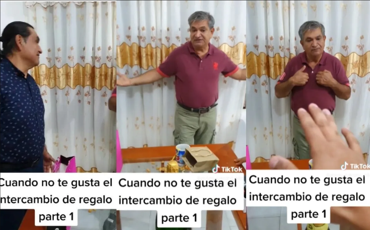 Señor rechazó su regalo que dieron en intercambio