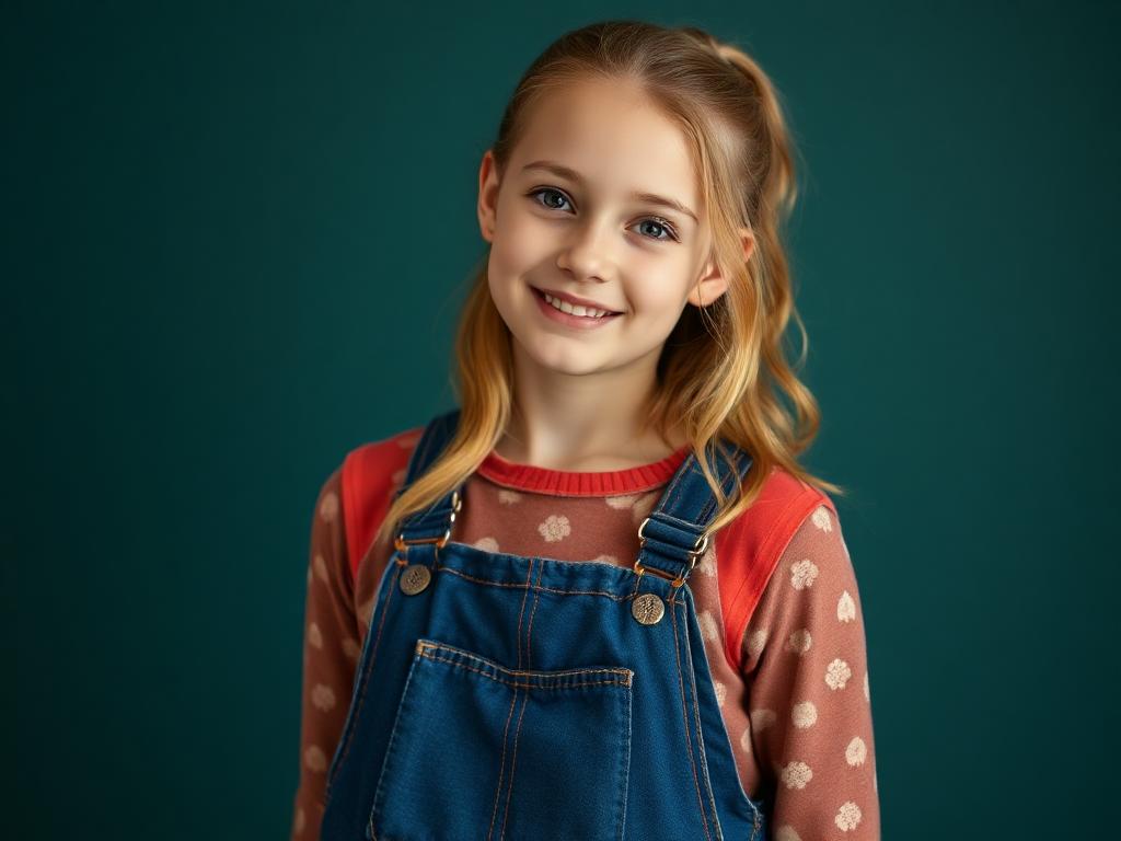 A 14-year-old girl's dungaree