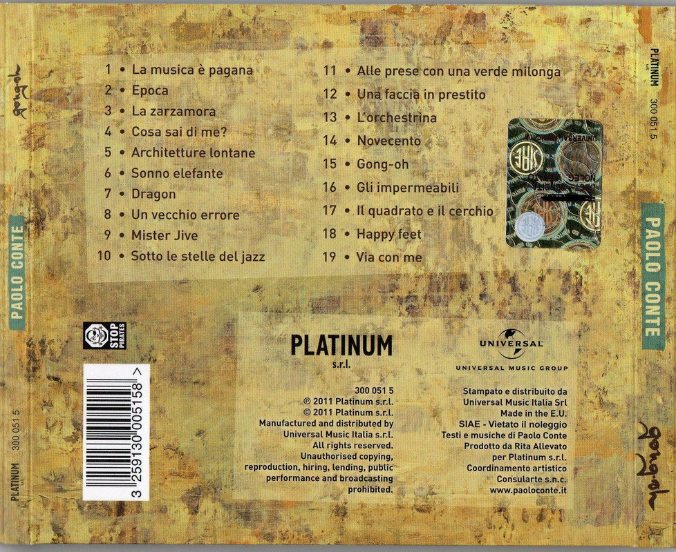 Paolo Conte - Gong-Oh Best Of (2011) .mp3 -320 Kbps