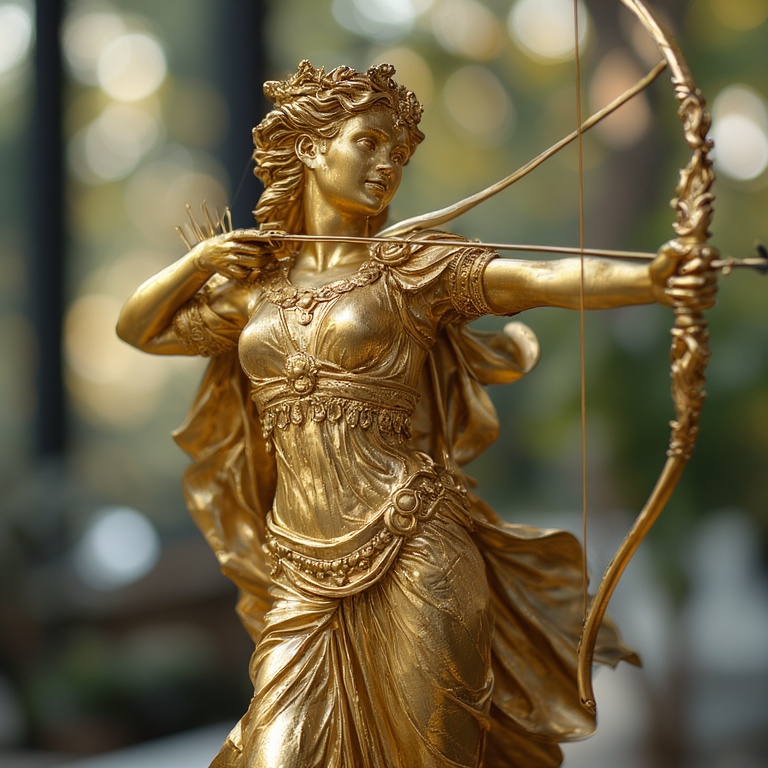 A-Gold-sculpture-of-an-Goddes-1