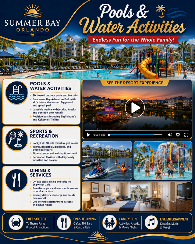 Summer Bay Orlando pools and activities