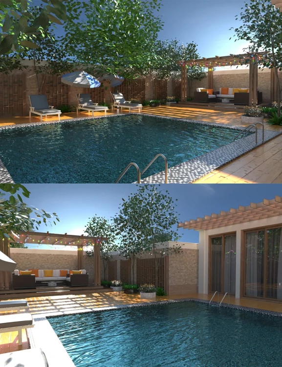 Luxury Poolside Retreat