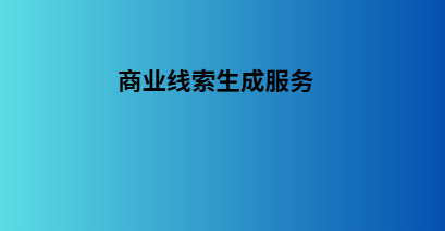 商业线索生成服务