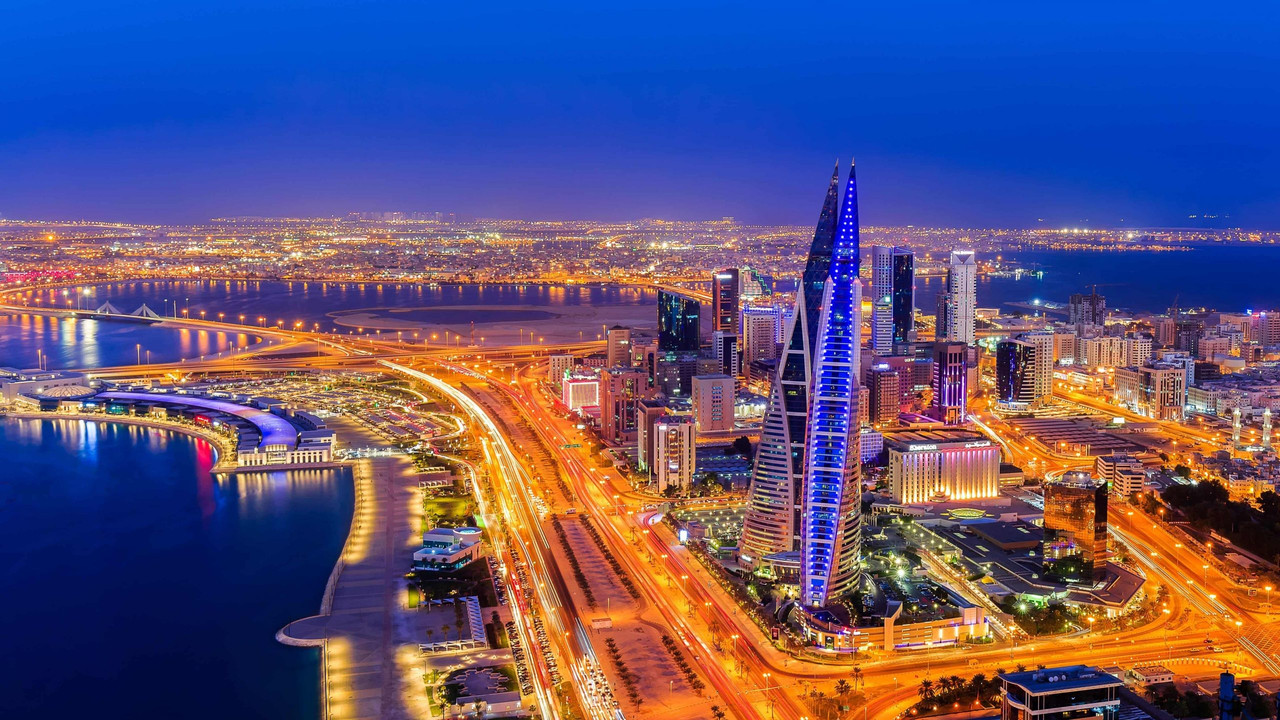 Панорама города Манама, Бахрейн