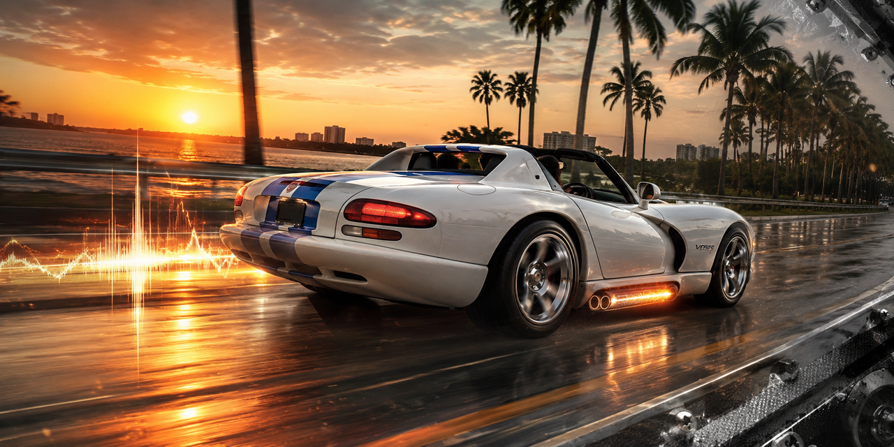 Demos um Rolê: Uma Semana com o Dodge Viper RT/10 V10 – A Insanidade Analógica nas Ruas da Flórida