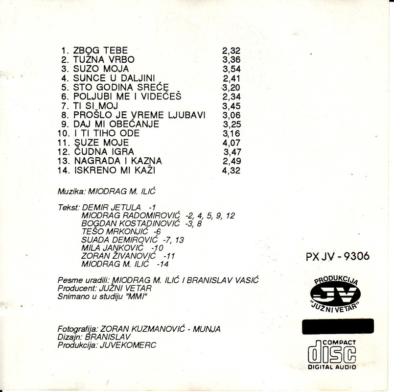 Indira Radic - 1993 - Zbog tebe - unutra