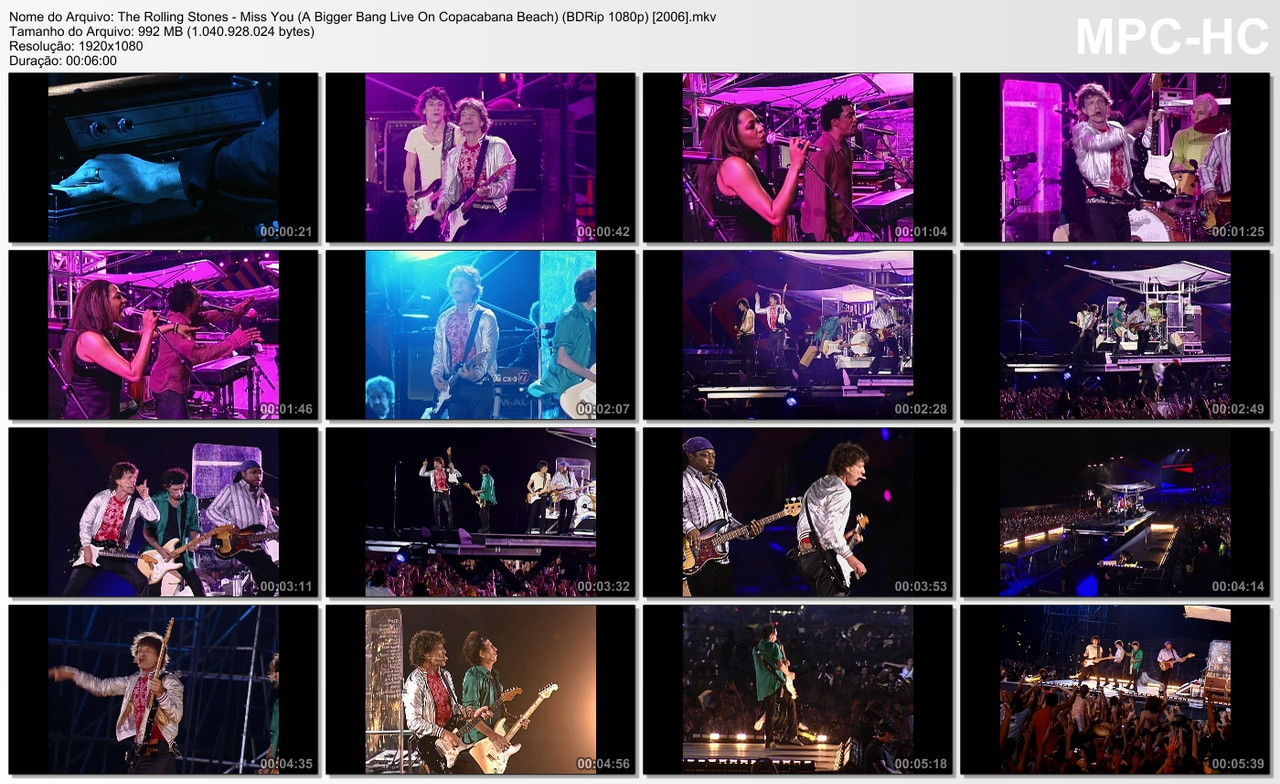 The Rolling Stones - Miss You (A Bigger Bang Live On Copacabana Beach) (BDRip 1080p) [2006]