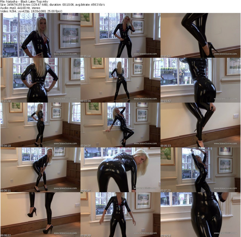 Natasha - Black Latex Top_s
