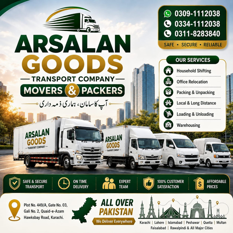 Arsalan Packers & Movers goods transport and moving work in Karachi — photo 13