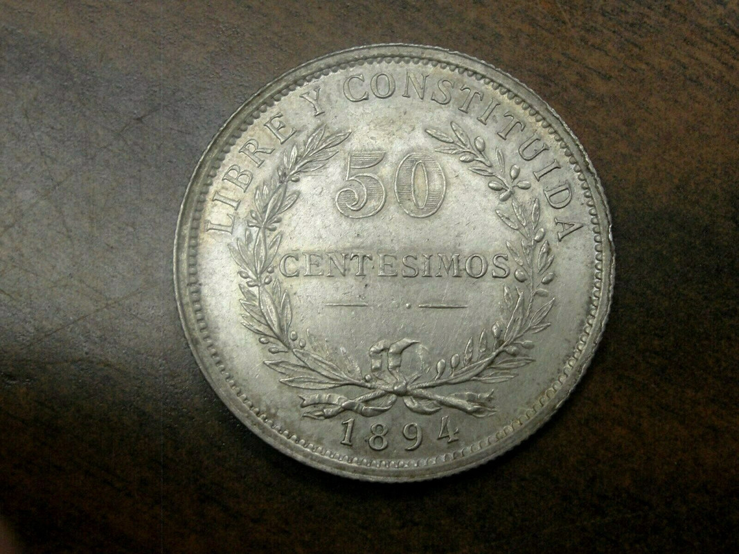Uruguay •1894• 50 Centésimos 1894b