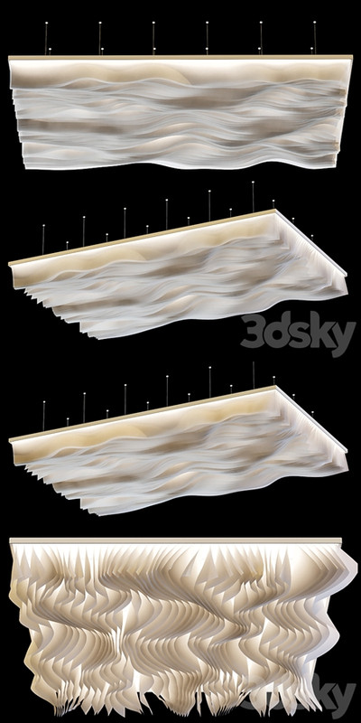 Paper Design Celing 5 Wave ceiling