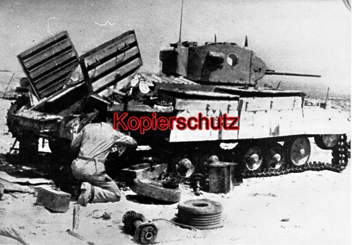 Panzer wird repariert Nähe Tobruk Afrikakorps