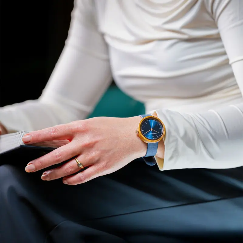 Malmo-Navy-wooden-watch-with-kosso-wood-and-gold-details-by-Wood-Watch