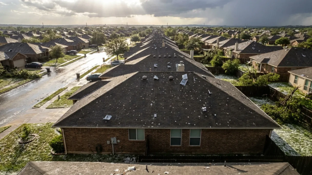 Hail damage roof insurance claim San Antonio Texas storm