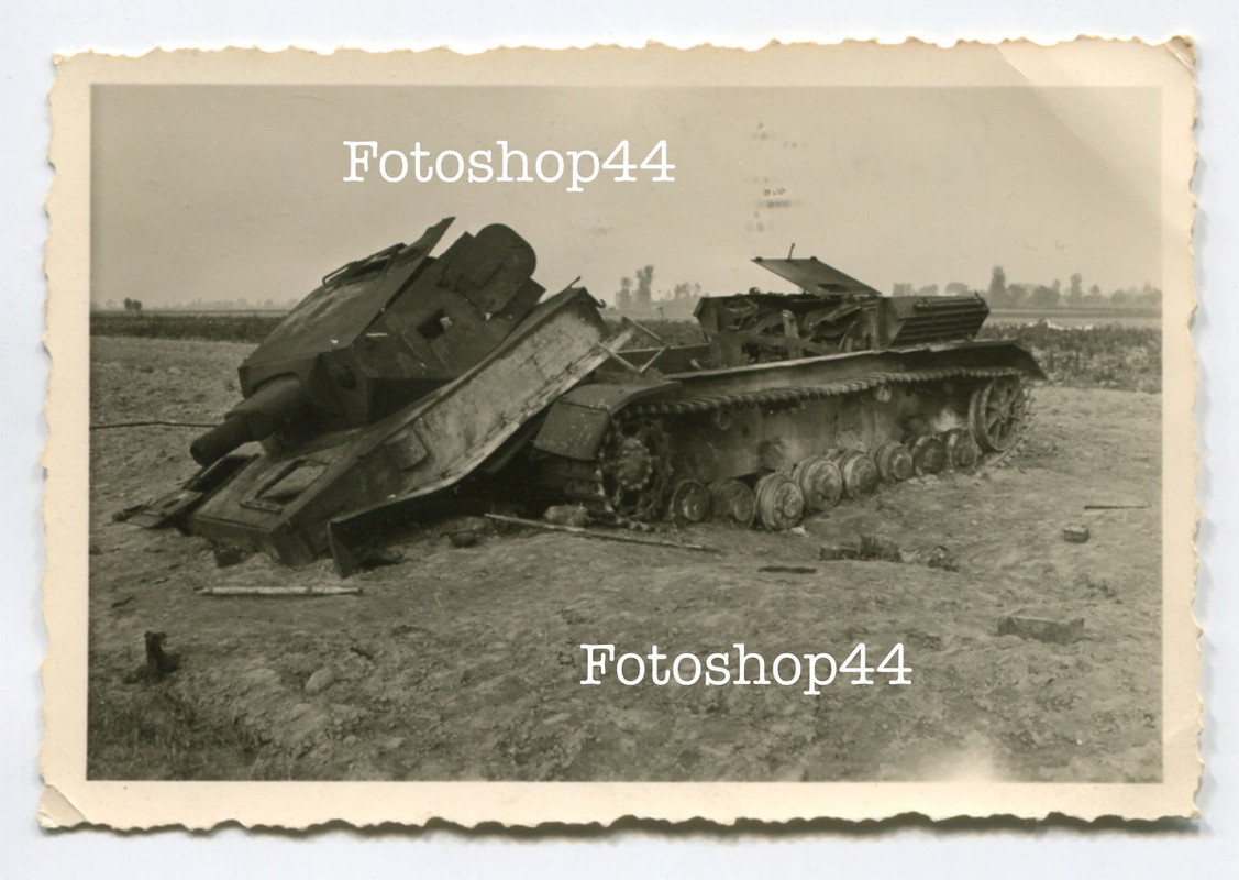Foto Russland zerstörter deutscher Panzer 4