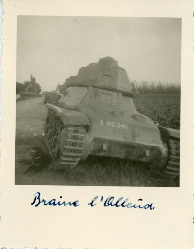 Kämpfe zerstörung belgien Panzer Tank Renault Ho