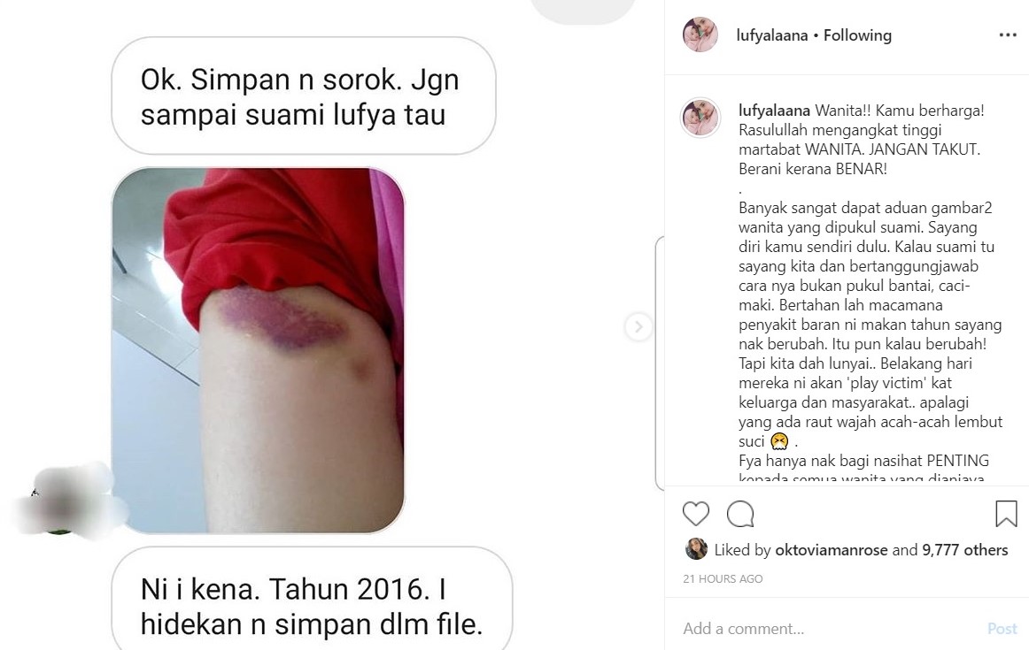 lufya dipukul suami ketika hamil