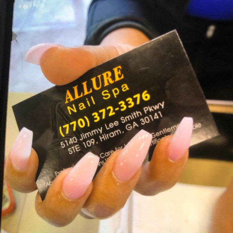 Allure Nail Spa business card design