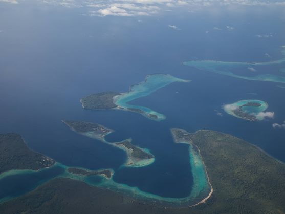 Vista aérea de las Islas Salomón