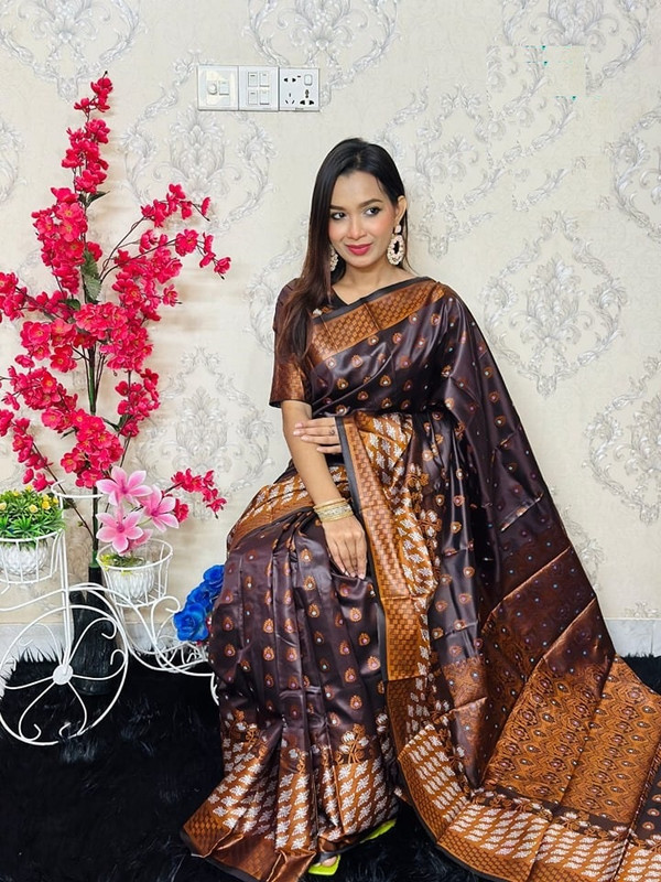 সফট সিল্ক কাতান শাড়ি*