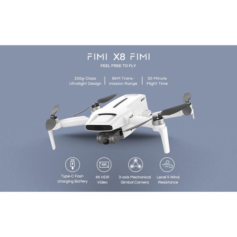 jual FIMI X8 Mini Drone 8km 4K 3axis Camera PRO COMBO 