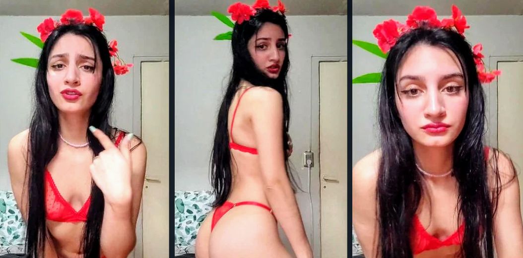 Hot model in red girl onlyFans live exclusive Most demanded viral video