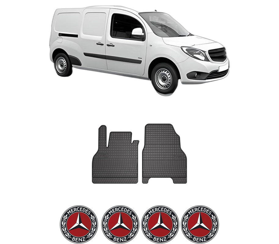 Set covorase presuri MERCEDES-BENZ CITAN Box Body/MPV (W415) din 2012-2021, auto, din cauciuc thermoplastic, 4 Stickere auto cu MERCEDES-BENZ