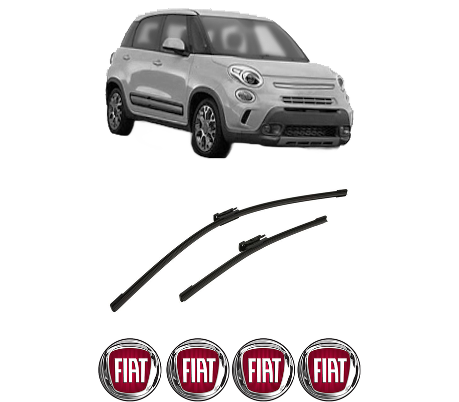 Set stergatoare auto FIAT 500L (351_, 352_) din 2012-2018, pentru parbriz auto, 2 bucati, Bosch Aerotwin Multi, din cauciuc siliconat rezistent, 4 Stickere Auto FIAT