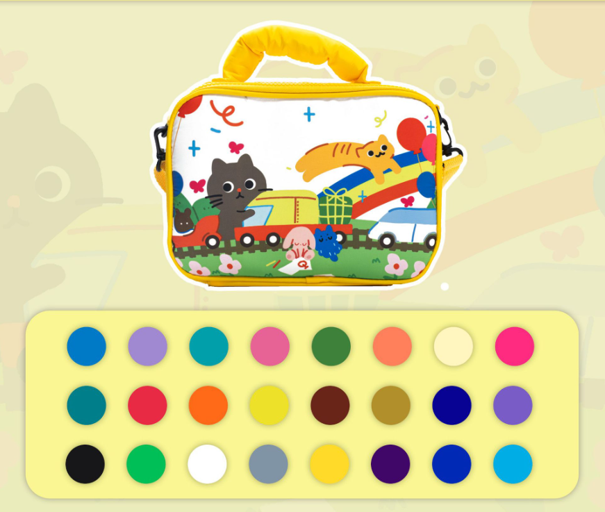 24 colors Kids Double-Layer Marker Set with Carry Case - Portable Art Supply