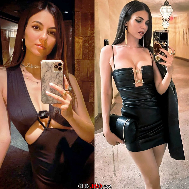 victoria-justice-mashed-boobs-selfie