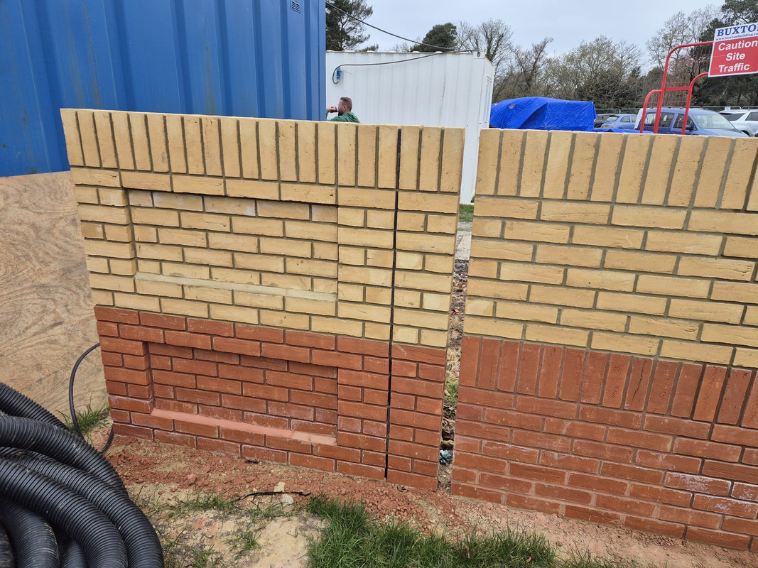 Commercial property brickwork facade