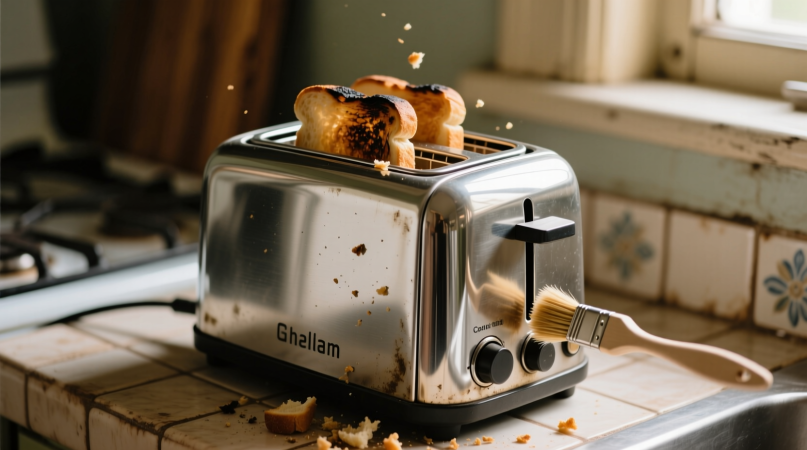 Устранение пригорания хлеба в тостере