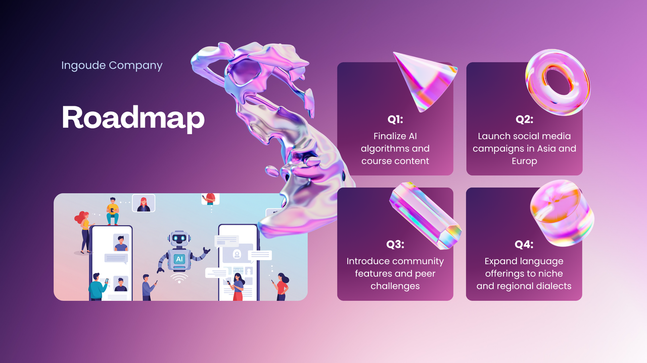 Purple and White Modern VR Business Pitch Deck Presentation