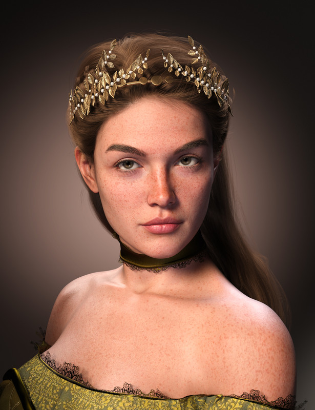 FE Princess Shawl Hair for Genesis 9