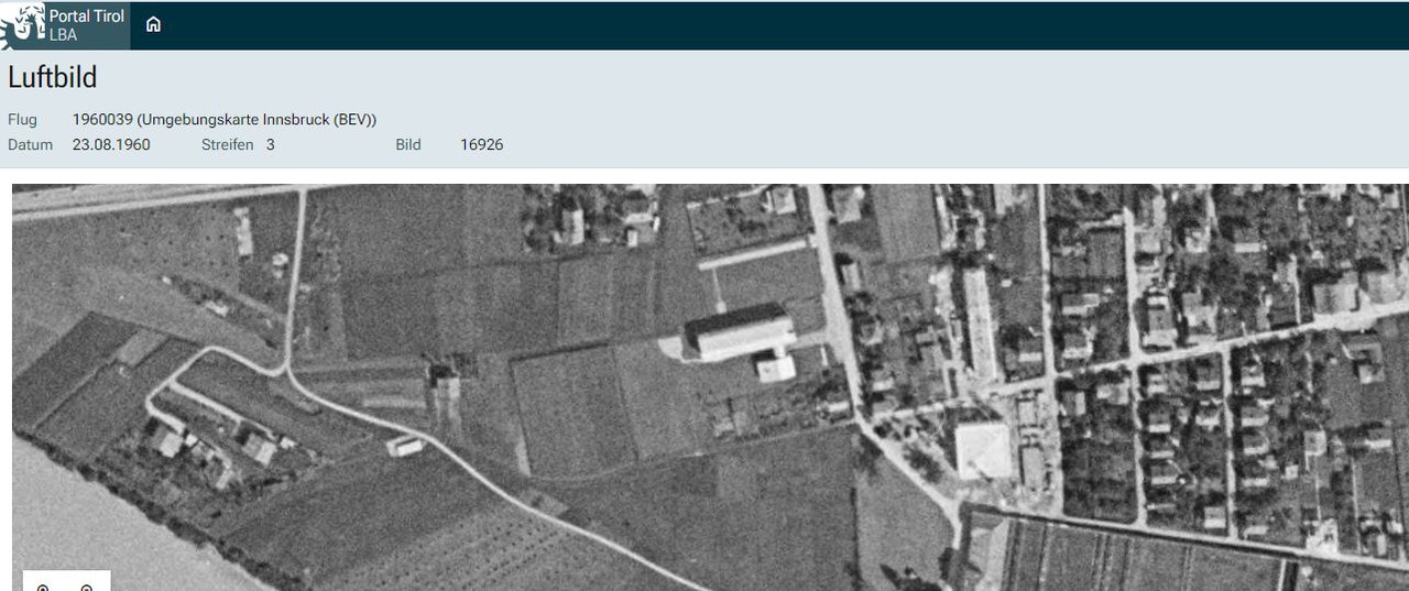 Schützenstraße endet bei der Piuskirche 1960