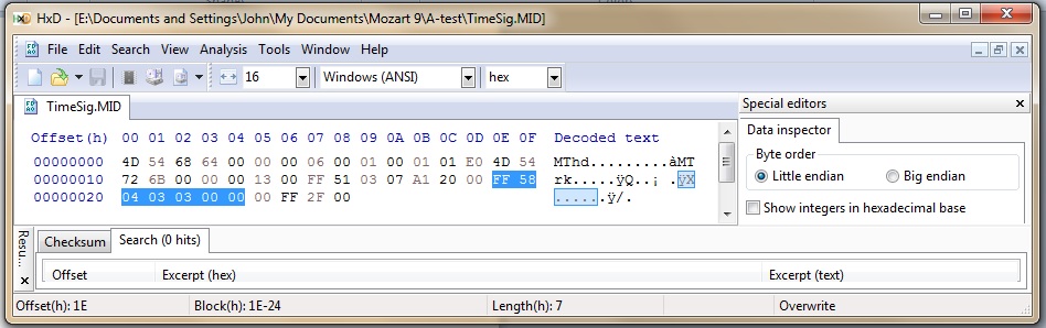 TimeSigHex