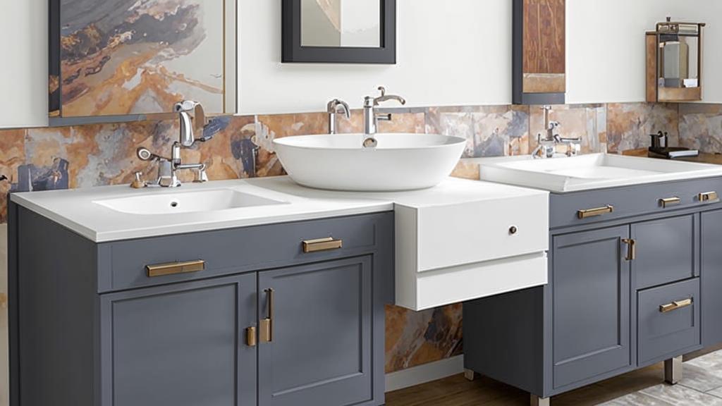 Столешницы из искусственного камня в ванную