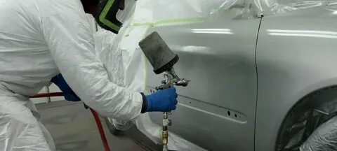 Нанесение грунта мокрый по мокрому на авто