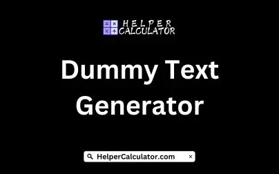 Dummy Text Generator