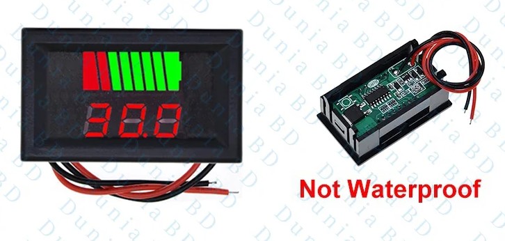 12V Battery Capacity & Charging Level Indicator With Voltmeter Module