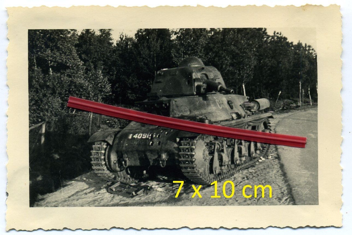 Foto Kampfraum Dünkirchen franz. Panzer Hotchkis