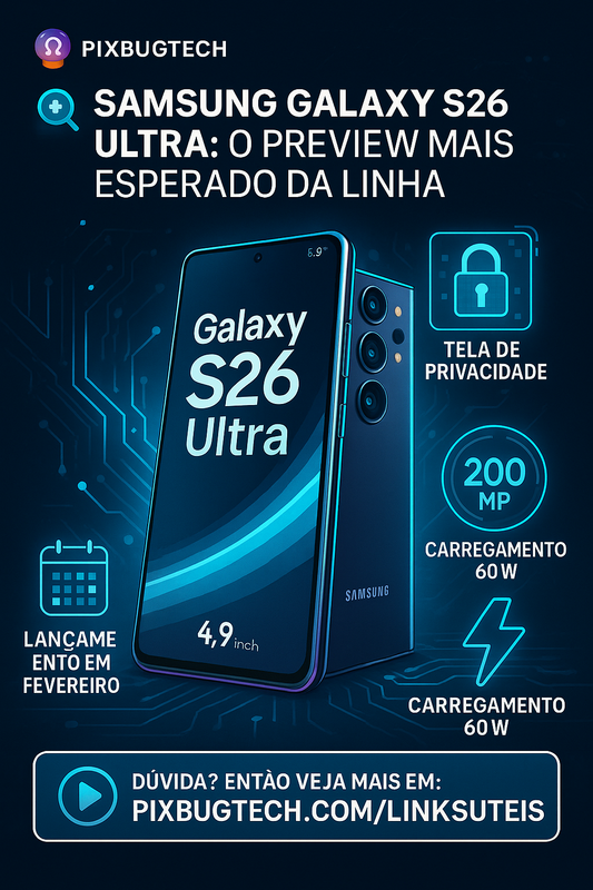 🔮 Samsung Galaxy S26 Ultra: O Preview Mais Esperado da Linha
