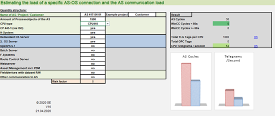 Excel tool for estimating the AS communication load Excel tool for estimating the AS communication load