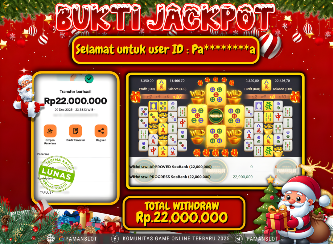 PAMANSLOT JACKPOT Game PG - Mahjong Ways Rp.22,000,000- LUNAS