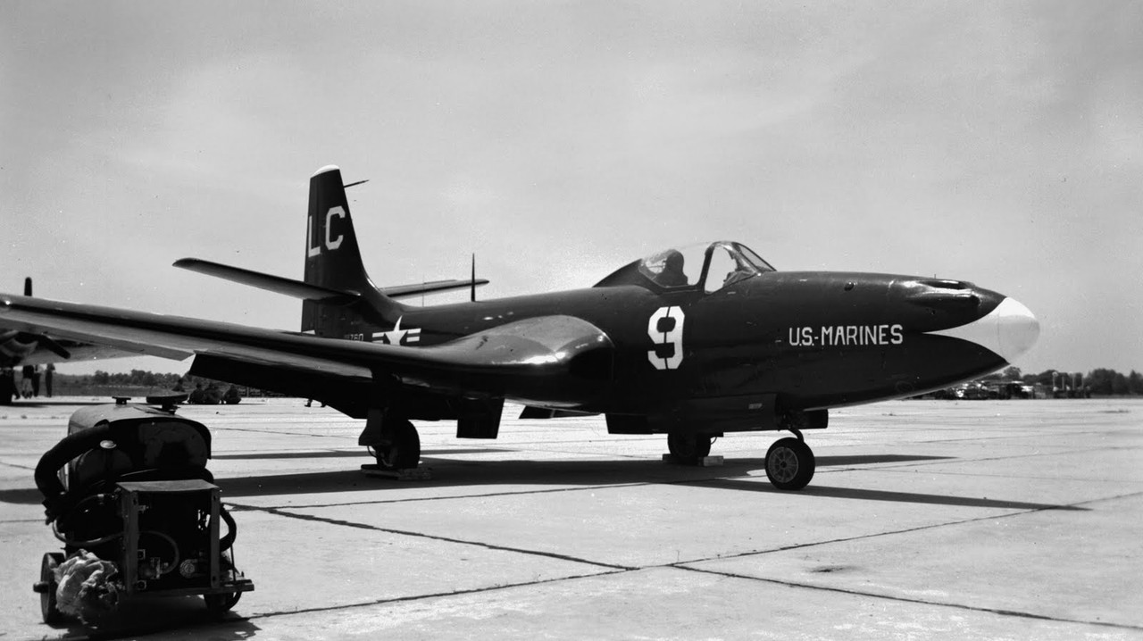 FH-1 111760 VMF-122 Goldsboro, NC 1949 (PJMcD)