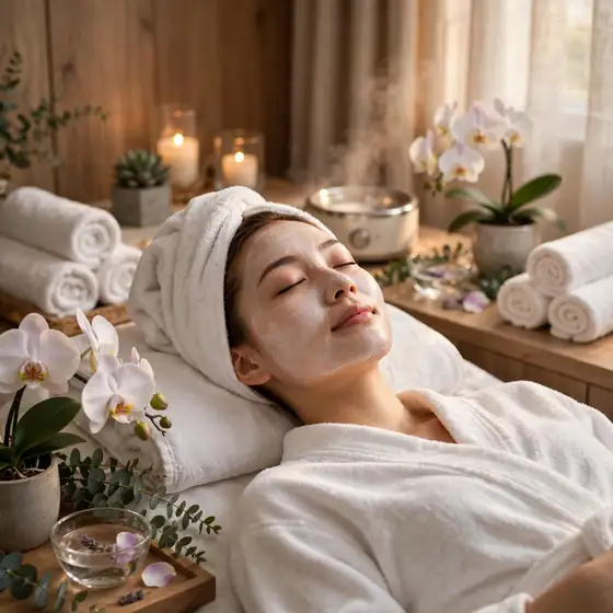 Ejemplo de publicación para spa: tratamiento facial relajante