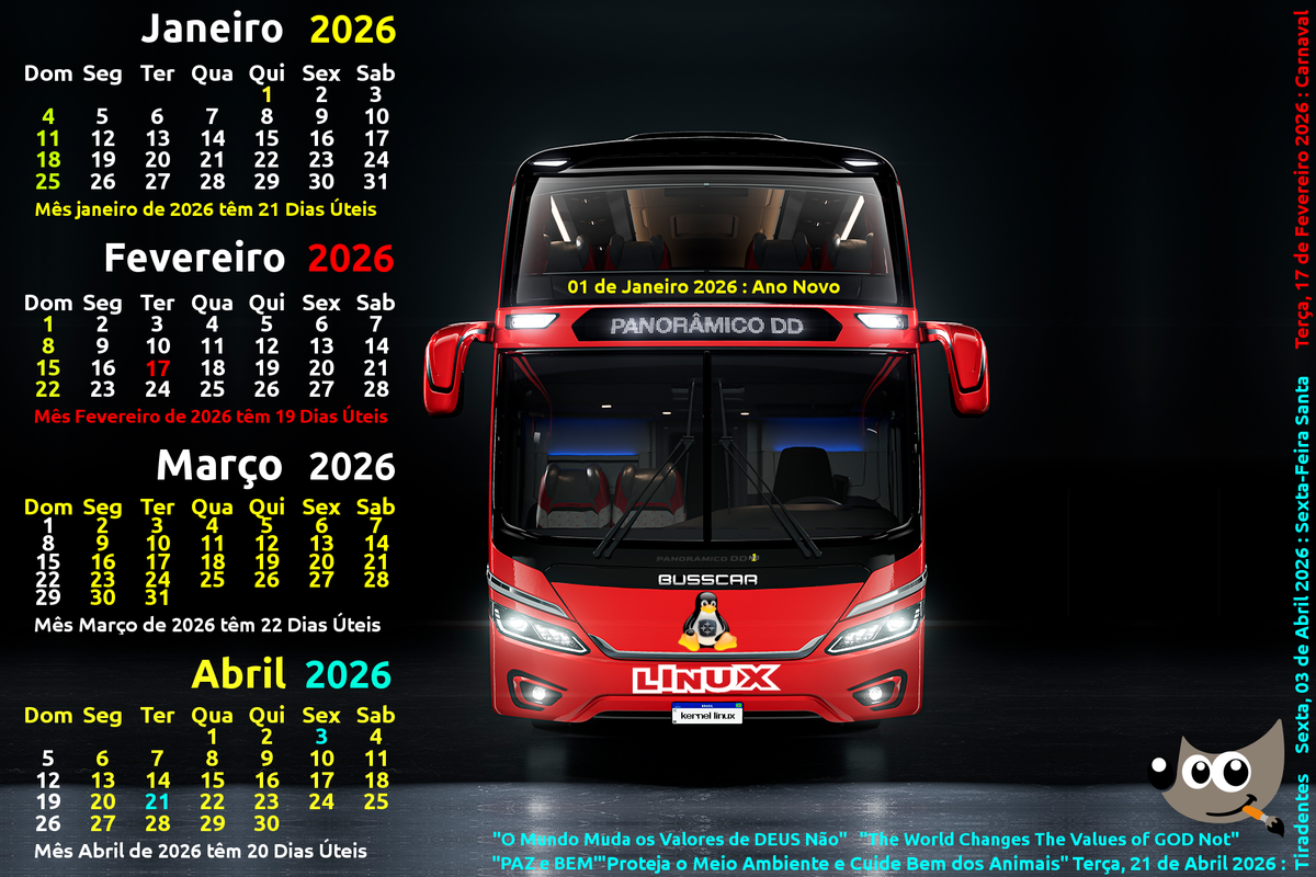 Busscar DD Panoramico NB1 Frontal Calendarios JFMA 2026 Extra Promo Gimp Linux 1920x1280 0000